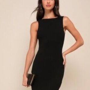 Lulu's Love In Your Eyes Black Knotted Mermaid Maxi Dress Size S